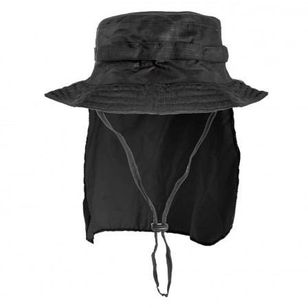 CHAPÉU BOONIE HAT COM ABA RIP STOP PRETO